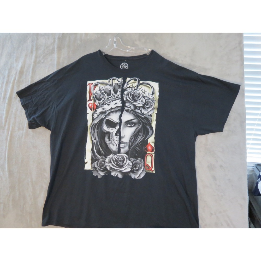 DGA Homies T Shirt Mens 3XL Black Queen Skull‎ Graphic Streetwear Cotton